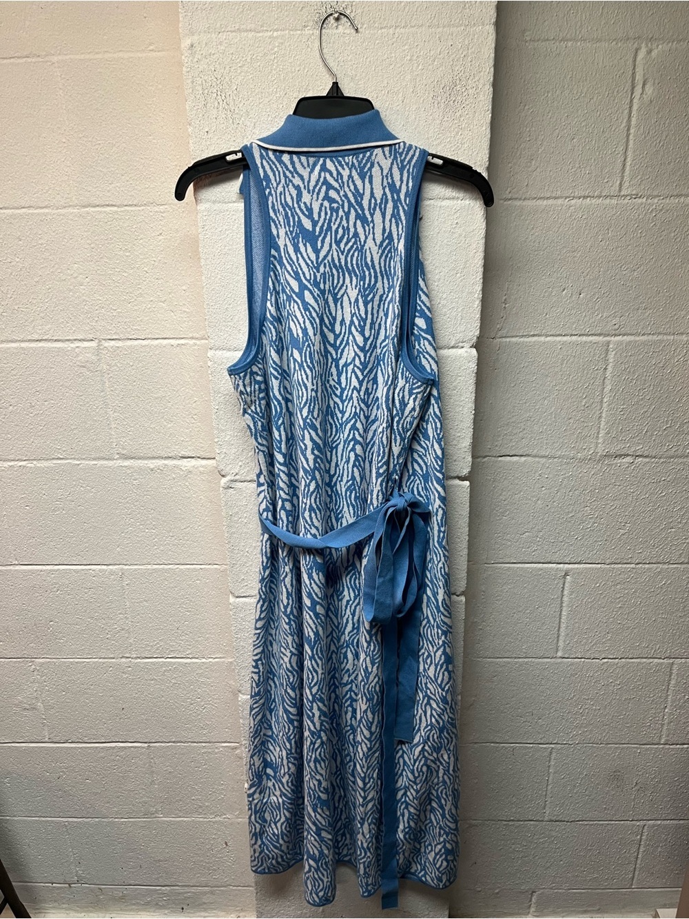 Diane Von Furstenberg Light Blue Printed Wrap Swim Coverup - Picture 5 of 6
